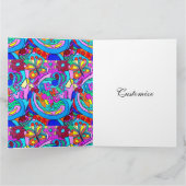 Hippie groovy peace and love kaart (Binnen)