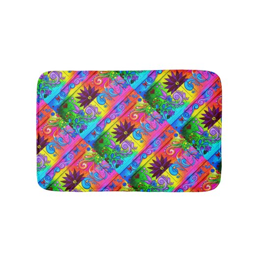 hippie groovy psychedelic badmat (Voorkant)