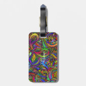Hippie Groovy Psychedelic Design Thunder_Cove Bagagelabel (Achterkant verticaal)