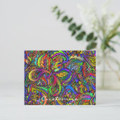 Hippie Groovy Psychedelic Design Thunder_Cove Briefkaart (Staand voorkant)