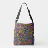 Hippie Groovy Psychedelic Design Thunder_Cove Crossbody Tas (Voorkant)