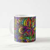 Hippie Groovy Psychedelic Design Thunder_Cove Koffiemok (Voorkant links)