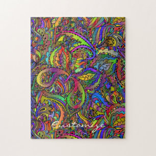 Hippie Groovy Psychedelic Design Thunder_Cove Legpuzzel