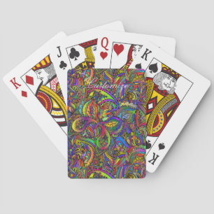 Hippie Groovy Psychedelic Design Thunder_Cove Pokerkaarten