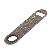 Hippie Groovy Psychedelic Design Thunder_Cove Speed Flessenopener (Voorkant Gekanteld)