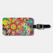 Hippie Groovy Techno Psychedelic Thunder_Cove Bagagelabel (Voorkant horizontaal)