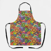 Hippie Groovy Techno Psychedelic Thunder_Cove Schort (Voorkant)