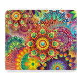 Hippie Groovy Techno Psychedelic Thunder_Cove Snijplank (Voorkant)