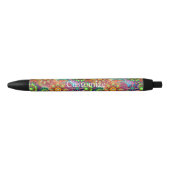 Hippie Groovy Techno Psychedelic Thunder_Cove Zwarte Inkt Pen (Voorkant)