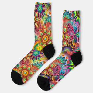 Hippie Groovy Techno Psychedelische Thunder_Cove Sokken