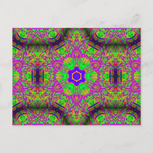 hippie groovy zespuntige ster briefkaart