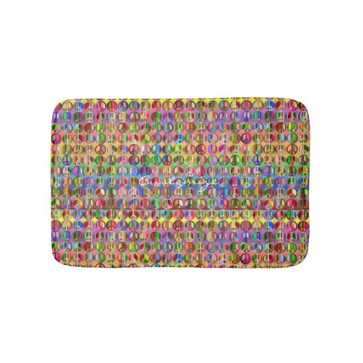 hippie groovyThunder_Cove vredessymbolen Badmat (Voorkant)