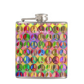 hippie groovyThunder_Cove vredessymbolen Heupfles (Voorkant)