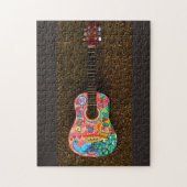 HIPPIE GUITAR ACCOUSTIQUE JIGSAW PUZZLE (Vertical)