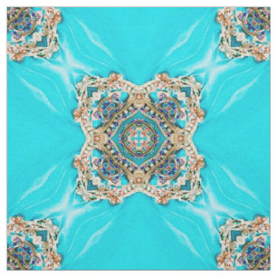 Hippie Gypsy Etnische turquoise aqua blauw bohemia Stof