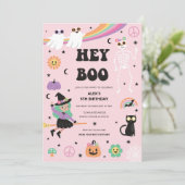 Hippie Halloween Feestuitnodiging Kaart (Staand voorkant)