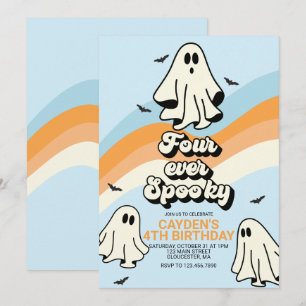 Hippie Halloween Retro Geest Vier voor altijd Spoo Kaart