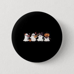 Hippie Halloween Schattig Geest Boo Spokerig Seizo Ronde Button 5,7 Cm