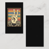 Hippie Hand Peace Sign Visitekaartje (Voorkant / Achterkant)
