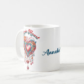 Hippie Heart Coffee 11 oz Mug (Devant gauche)