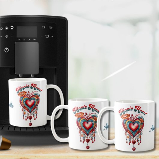 Hippie Heart Coffee 11 oz Mug