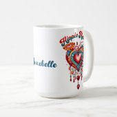 Hippie Heart Coffee 15 oz Mug (Devant droit)