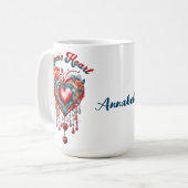 Hippie Heart Coffee 15 oz Mug (Devant gauche)
