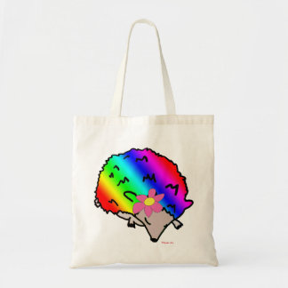 Hippie Hedégel Rainbow Canvas Shopper Bag Tote Bag