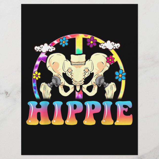 Hippie Hip Replacement Joint Surgery Funny Briefhoofd (Voorkant)