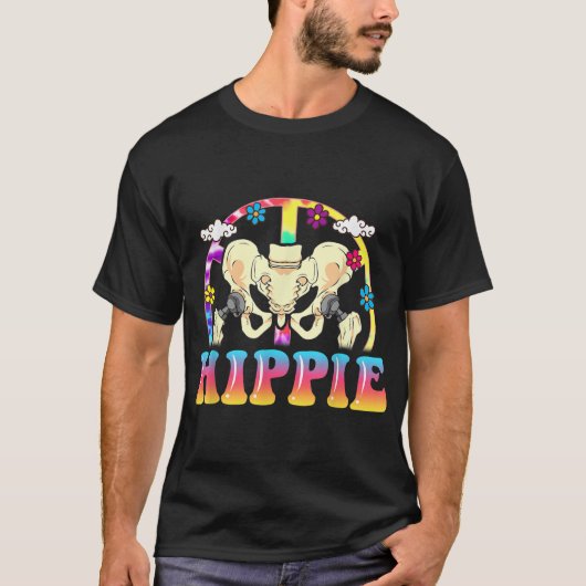 Hippie Hip Replacement Joint Surgery Funny T-shirt (Voorkant)