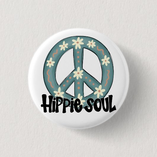 Hippie Hippy Soul Peace Sign Ronde Button 3,2 Cm (Voorkant)