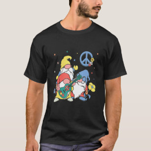 Hippie Kabouter Speelt Gitaar Vredesteken T-shirt