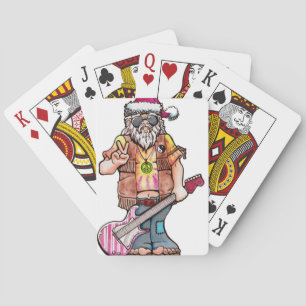 Hippie Kerstman Pokerkaarten