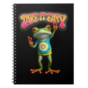 Hippie Kikker Neem het Leven Licht Kleurrijk Notitieboek