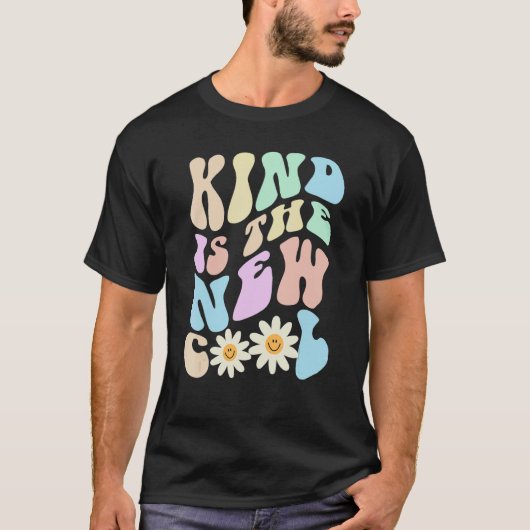 Hippie KIND IS THE NEW COOL Retro Stop Bullying Ch T-shirt (Voorkant)