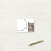 Hippie Kitty de geek de notes de post-it de chat (Sur un bureau)
