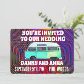 HIPPIE LES INVITATIONS DE MARIAGE DE VAN DES ANNÉE (Debout devant)