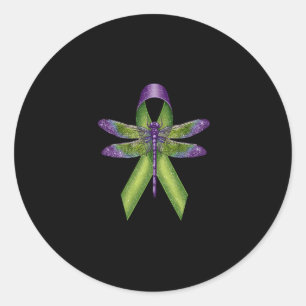 Hippie Libelle Groene Lint Verlamming Bewust Ronde Sticker