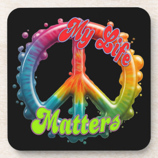 Hippie Liefde Vrede Leven Telt Aangepast Bier Onderzetter
