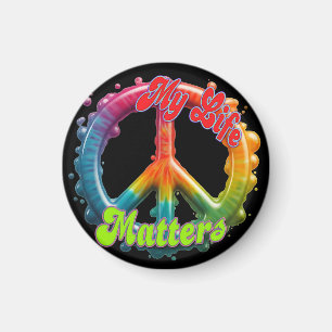 Hippie Liefde Vrede Leven Telt Aangepast Magneet