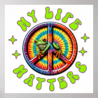 Hippie Liefde Vrede Leven Telt Aangepast Poster