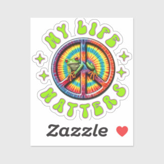 Hippie Liefde Vrede Leven Telt Aangepast Sticker