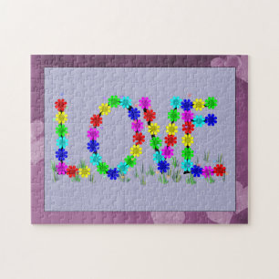 Hippie Love Flowers Legpuzzel