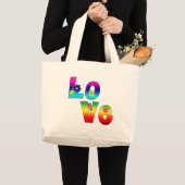 Hippie LOVE Grote Tote Bag (Voorkant (product))
