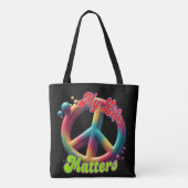 Hippie Love Peace Life Matters Custom  Draagtas (Achterkant)