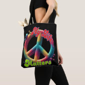 Hippie Love Peace Life Matters Custom  Draagtas (Dichtbij)