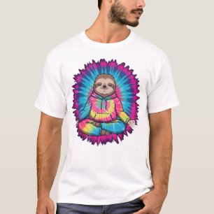 Hippie Luiaard Vredesteken Tie-Dy T-shirt