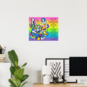 Hippie Magic Arc-en-ciel Poster de poésie Fées mus (Bureau à domicile)