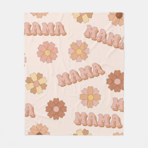 Hippie mama naadloos patroon. Groovy achtergrond. Fleece Deken