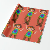 Hippie Man-overlooppapier Cadeaupapier (Uitgerold)